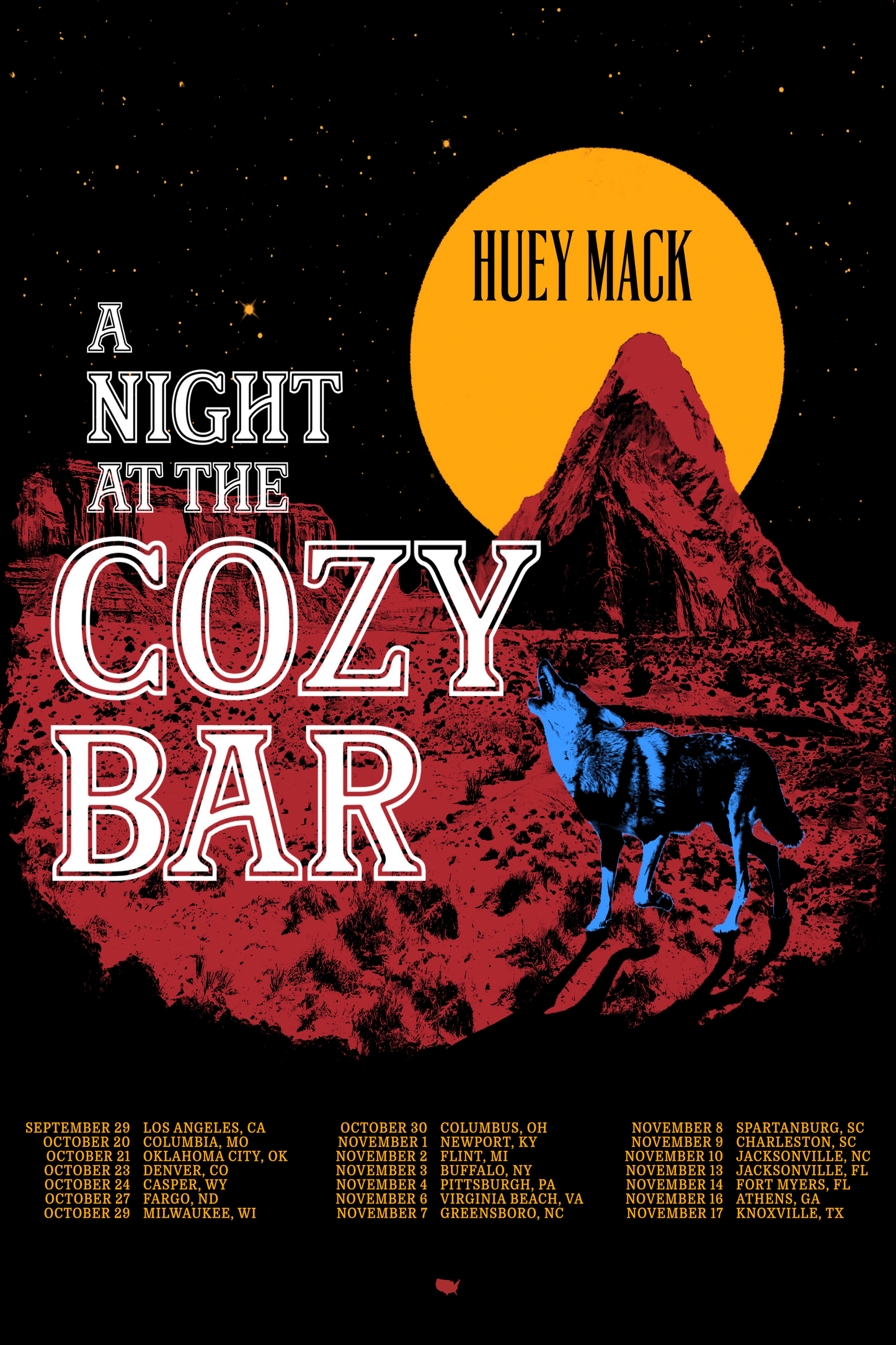 Autographed "A Night At The Cozy Bar" Poster